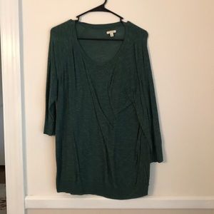 Sonoma green quarter length sweater size L